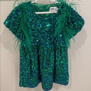 Lola + The Boys Emerald Sequin Dress Size 6